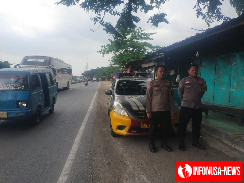 Tekan Kejahatan Polsek Kotabaru Lakukan Patroli di Jalur Pantura