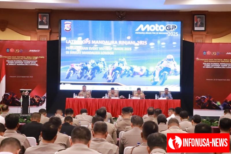 Dalam Rangka Ops Mandalika Rinjani 2025, Polda NTB Gelar Latpraops dan TWG