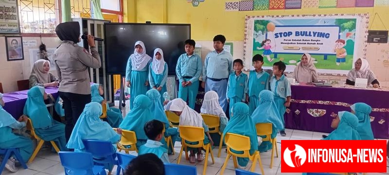 Polda NTB Edukasi Pelajar SD tentang Bahaya Bullying dan Narkoba