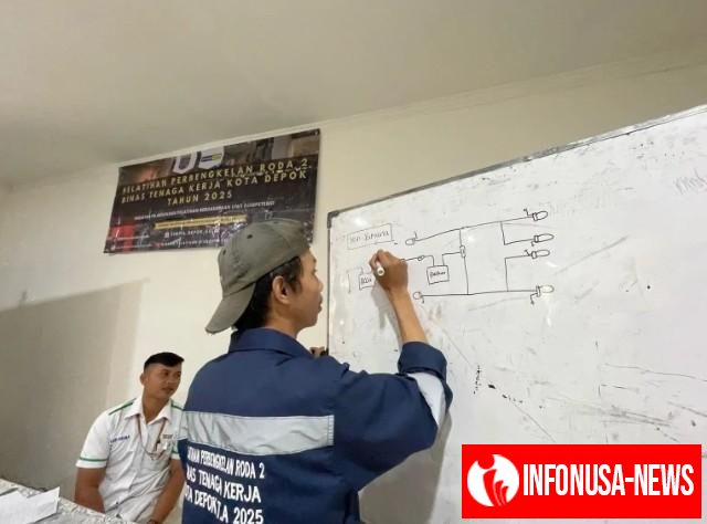 Selain Ilmu Mesin, Peserta Pelatihan Bengkel Roda Dua, Disnaker Depok Diajarkan Sikap Kerja Profesional