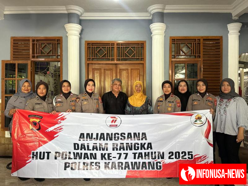 Hari Jadi Polwan Ke-77, Polwan Polres Karawang Gelar Anjangsana