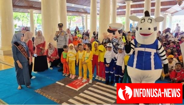 Dishub Bersama Bunda PAUD Kabupaten Indramayu Tanamkan Kesadaran Berlalu-Lintas Sejak Dini