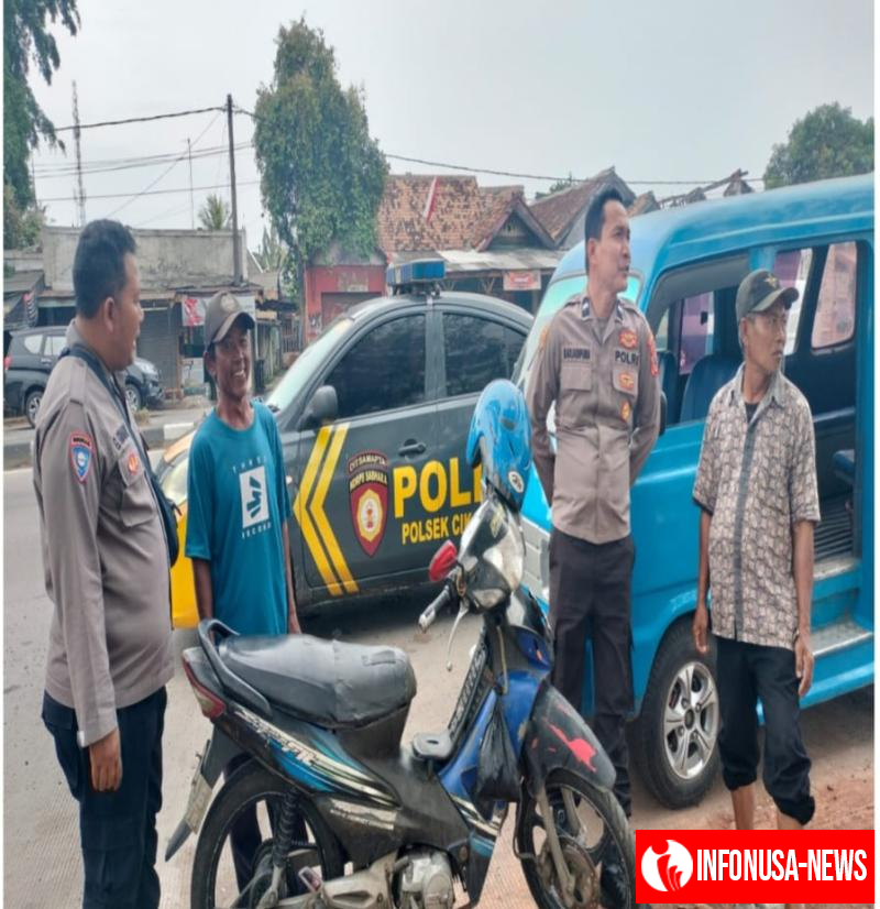 Sambang Supir Angkot, Patroli Polsek Cikampek Pesan Kantibmas Waspada C3 dan Premanisme