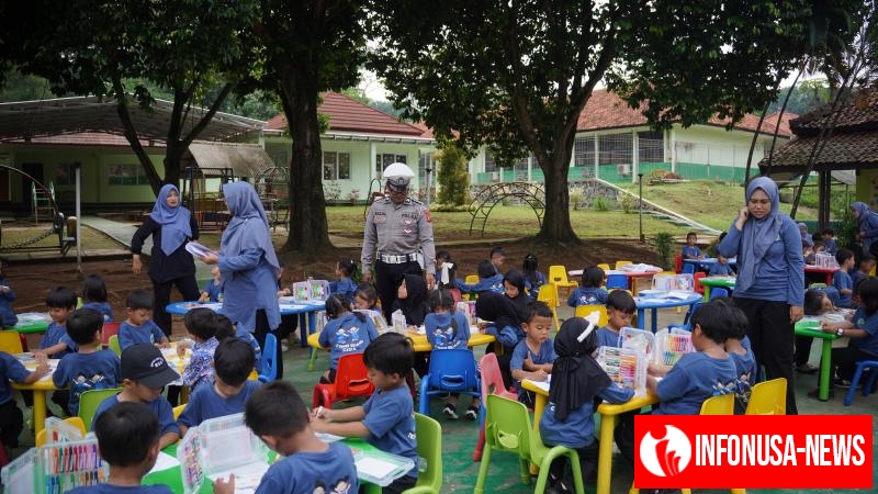 Polisi Sahabat Anak, Satlantas Polres Karawang Hadirkan Kecerian di TK Pupuk Kujang