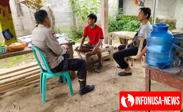 Bhabinkamtibmas Polsek Terus Edukasi Bahaya Judi Online kepada Warga