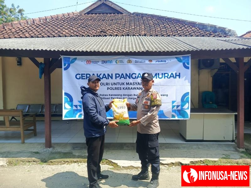 Kembali Dilaksanakan Rutin Di mako Polsek Tempuran, Personil Polsek Tempuran Giat Gerakan Pangan Murah SPHP.
