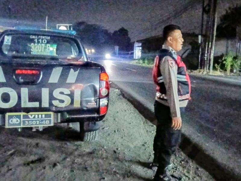 Cegah C3 di Malam Hari, Polsek Telagasari Laksanakan Patroli Rutin di Wilayah Perbatasan