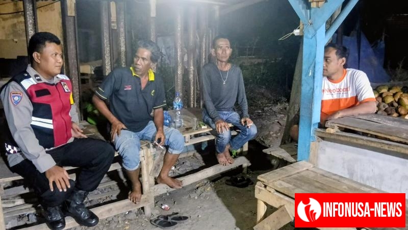 Bhabinkamtibmas Polsek Telagasari Cegah Gukamtibmas Malam dan Giatkan Ronda Bersama Warga Binaan