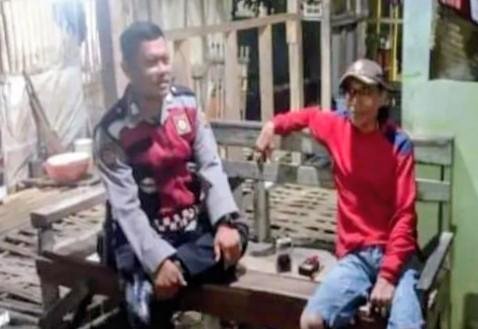 Bhabinkamtibmas Ikut Serta Dalam Giat Ronda Bersama Warga Binaan