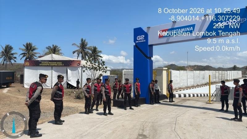 86 Personel Polda Bali Perkuat Pengamanan Gate 2 dan Bazar UMKM Sirkuit Mandalika