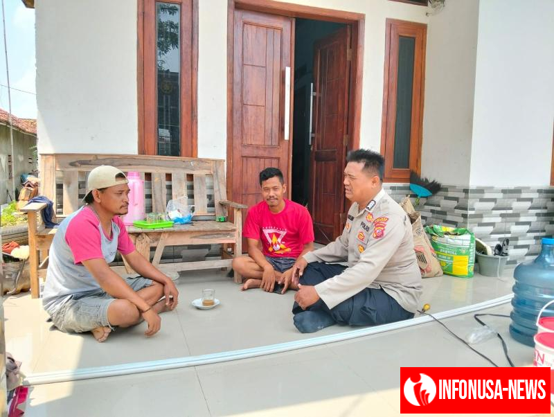 Bhabinkamtibmas Desa Karyabakti ajak Masyarakat Binaannya untuk menjaga Kamtibmas