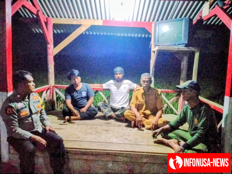 Cipkon Lingkungan, Bhabinkantibmas Polsek Cikampek Ngawangkong Kantibmas Bersama Satkamling Desa Kertawaluya