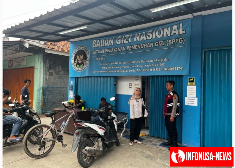 Dalam Rangka Kamtibmas, Personel Polsek Pangkalan Laksanakan Monitoring Kantor Badan Gizi SPPG
