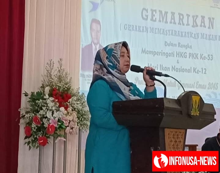 Staf Ahli Bidang Kemasyarakatan dan Sumber Daya Manusia, Hj. Lina Evelin Marlina, Buka Kampanye GEMARIKAN, Tumbuhkan Generasi Cerdas Sehat & Berdayasaing