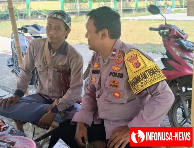 Aipda Abdul Rahman Laksanakan Prekat Polsek Banyusari Sosialisasikan Bahaya TPPO