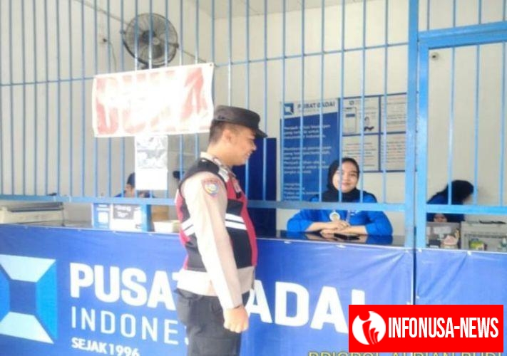 Kunjungi Bank Pusat Gadai Gempol Patroli Prekat Polsek Banyusari di Siang Hari