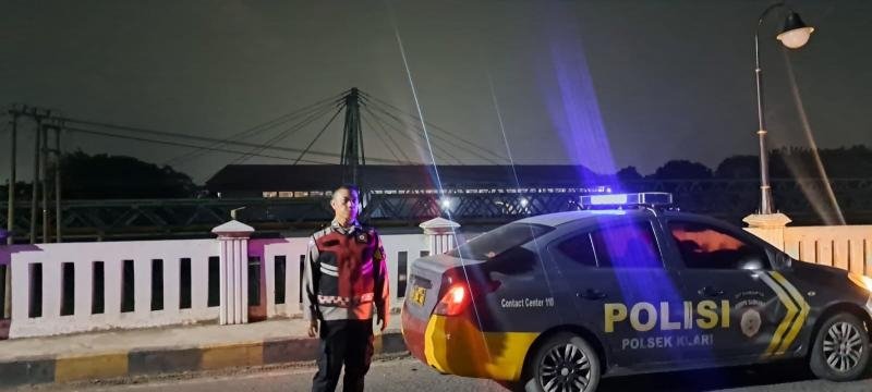Samapta Polsek Klari Patroli KRYD Malam Hingga Dinihari, Antisipasi Tawuran dan Kejahatan Jalanan
