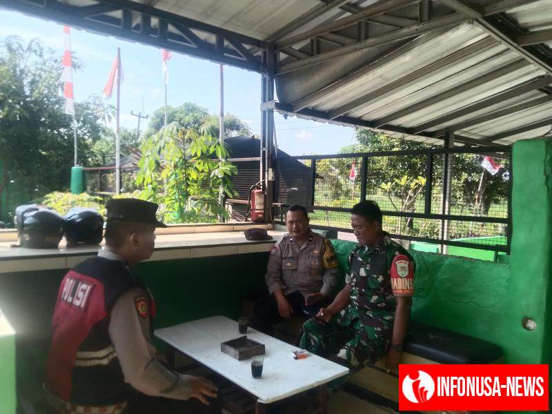 Wujud Sinergitas TNI, Polri, Bhabinkamtibmas sambangi Koramil 0404 Rengasdengklok