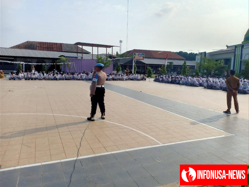 Personil Polsek Telagasari Beri Penyuluhan, Ajak Pelajar Fokus Belajar dan Tidak Terprovokasi Aksi Unjuk Rasa