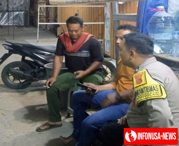 Bhabinkamtibmas Ikut Serta Dalam Giat Ronda Bersama Warga