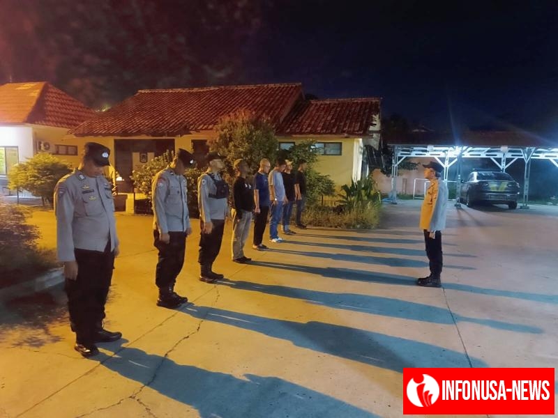 Polsek Rengasdengklok Laksanakan Apel Malam minggu sekaligus Patroli KRYD