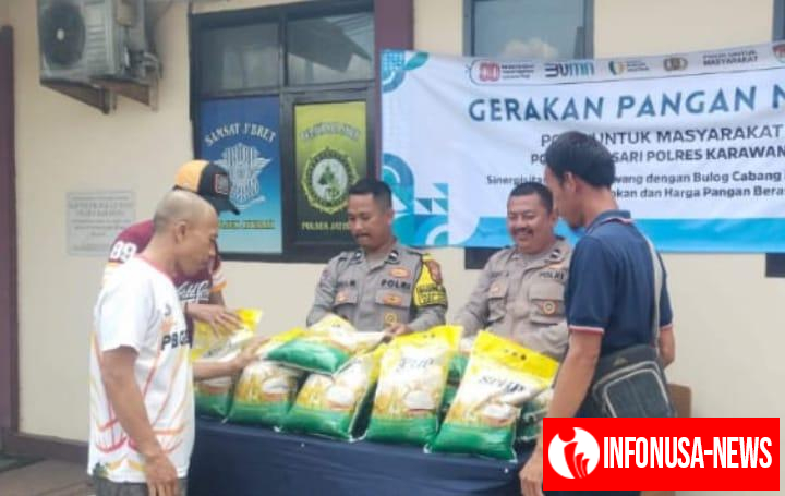Wujud Kepedulian Polri Kepada Masyarakat, Kembali Gelar Gerakan Pangan Murah (GPM) Di Mapolsek Jatisari