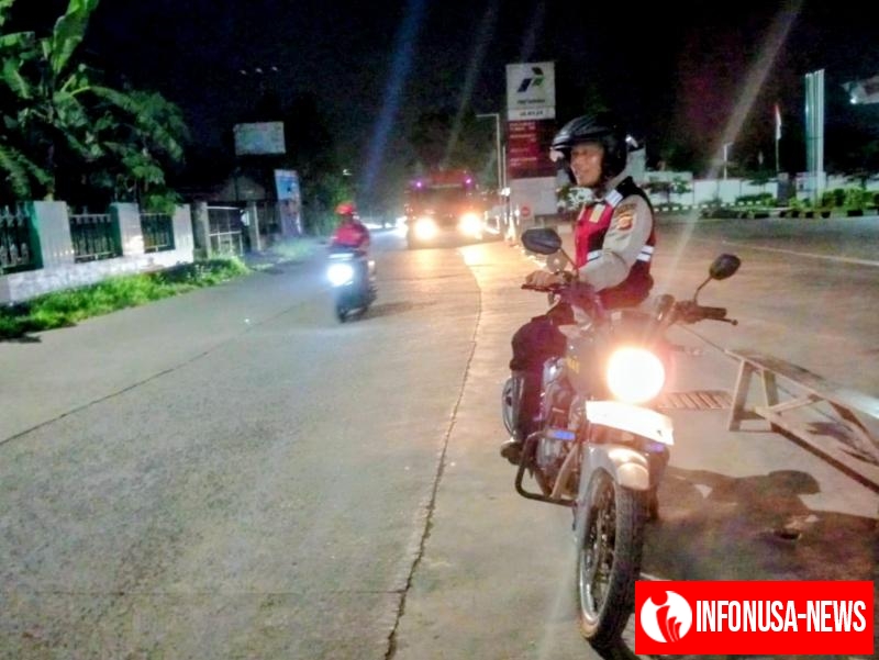 Cegah Peluang Kejahatan, Sigap Personil Polsek Tegalwaru Patroli Malam Sasar SPBU di Loji