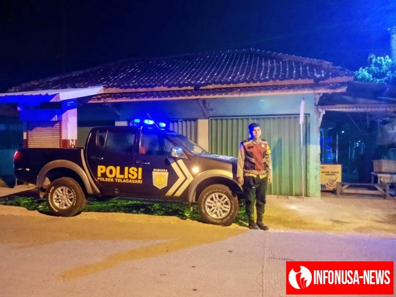 Polsek Telagasari Lakukan Patroli Malam Cegah Gukamtibmas Malam