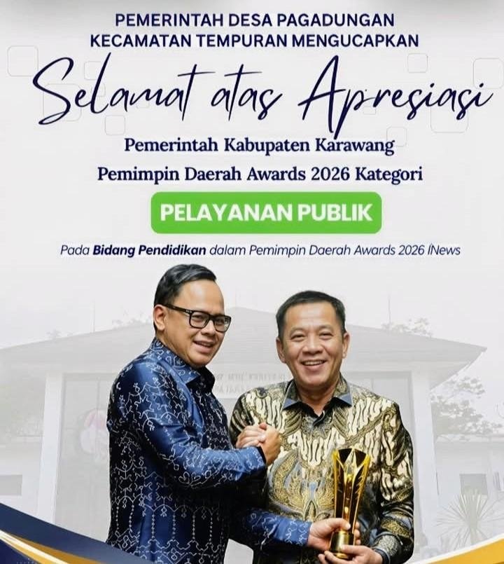 Pemdes Pagadungan Bangga, Penghargaan Pemimpin Daerah Awards 2026 Jadi Motivasi Tingkatkan Pelayanan Pendidikan