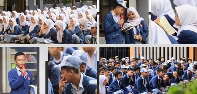 Selasa Literasi, SMK Tri Mitra Kotabaru Tanamkan Budaya Baca dan Percaya Diri Sejak Dini