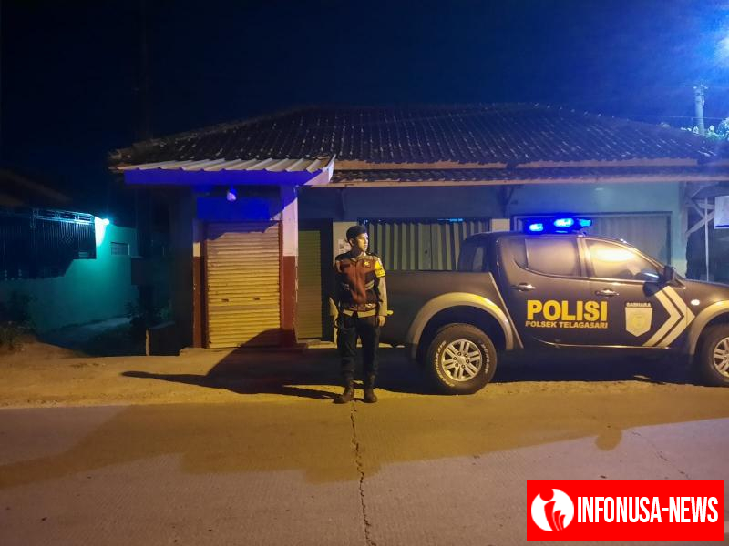 Antisipasi Gukamtibmas Malam, Polsek Telagasari Susuri Wilayah Perbatasan