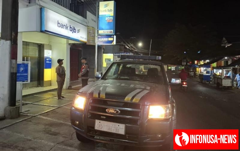 Personil Polsek Tegalwaru Sasar Perbankan di Loji dan Pastikan Aman dan Edukasi Warga Waspada