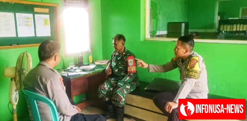 Bhabinkamtibmas Polri Sambangi Bhabinsa TNI, Dalam Rangka Memperkuat Sinergitas