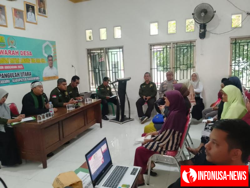 Bhabinkamtibmas Desa Pangulah Utara Hadiri Rapat Musyawarah Desa