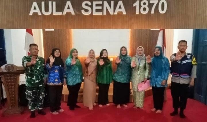 Bhabinkamtibmas Polsek Jatisari Hadiri Kegiatan Evaluasi PATBM oleh PPA Kabupaten Karawang