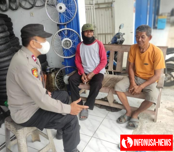 Anggota Polsek Pakisjaya Berikan Himbauan Kamtibmas Kepada Tokoh Masyarakat Desa Telukbuyung