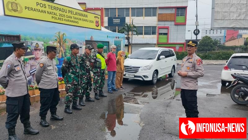 Kapospam Lakukan Apel Pagi dan Arahan Kesiapan Ops Lilin Lodaya Hari ke 2 di Karawang