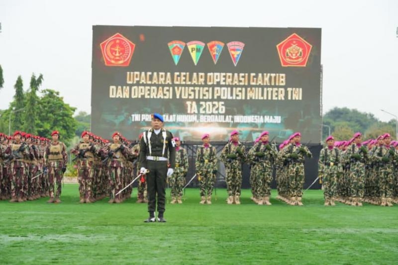 KADISPROV KORMAR MENGHDAIRI UPACARA GELAR OPERASI GAKTIB DAN OPERASI YUSTISI POLISI MILITER TA 2026
