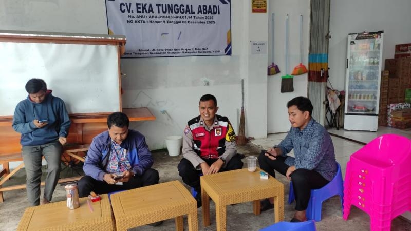 Waspada Sebaran TPPO, Bhabinkamtibmas Polsek Telagasari Sampaikan Himbauan Kepada Masyarakat Binaan