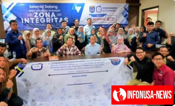Dinas Komunikasi dan Informatika (Diskominfo) Kota Depok Canangkan Zona Integritas Menuju Wilayah Bebas dari Korupsi (WBK) dan Wilayah Birokrasi Bersih dan Melayani (WBBM)