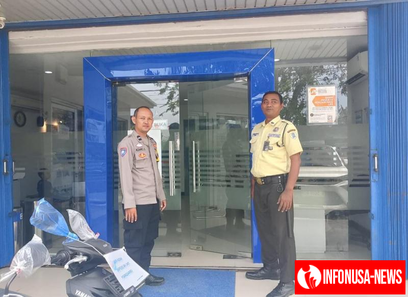 Anggota Polsek Tirtajaya Himbau Scurity Bank BRI Unit Pisangsambo terkait Kamtibmas