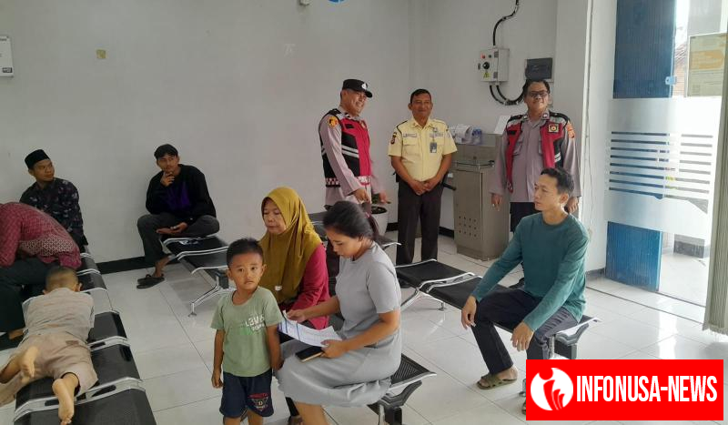 Kanit Sabhara Polsek Batujaya bersama Anggotanya Sambangi Scurity Bank BRI Unit Batujaya di Siang Hari