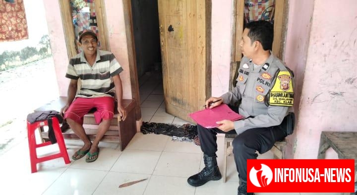 Bhabinkamtibmas Desa Walahar Ingatkan Warga Hindari Permainan Judi Online
