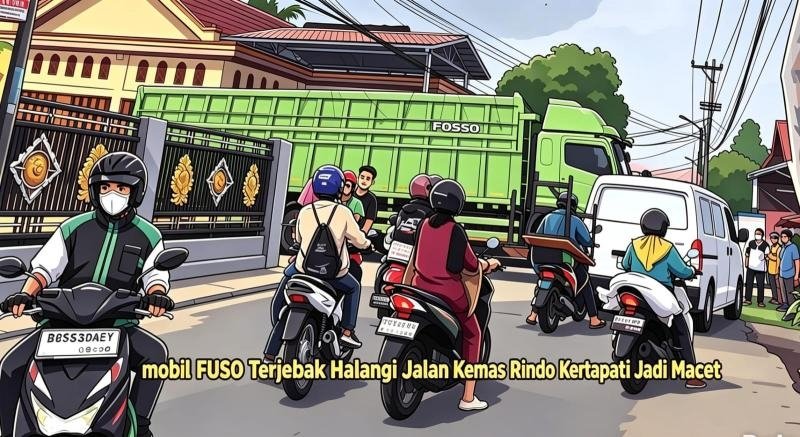 Halangi Jalan dari Pagi Hingga Sore, Lurah Ogan Baru Beri Tanggapan, Lurah Kemas Rindo Masih Bungkam Truk Fuso Melintang