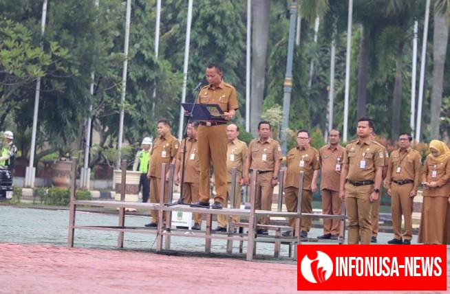 Sekda Kabupaten Bekasi Endin Samsudin Sampaikan 4 Poin Penting pada Apel Pagi dan Hakordia 2025