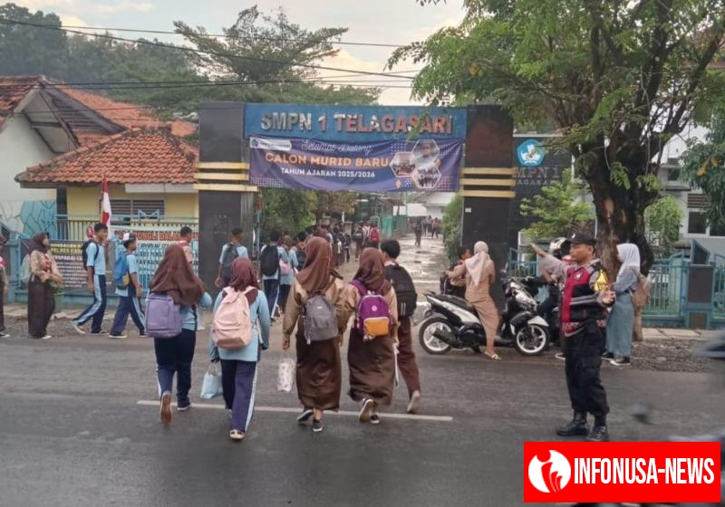 Aipda Naan Anggota Polisi Polsek Telagasari Getol Melakukan Pelayanan Gatur Pagi