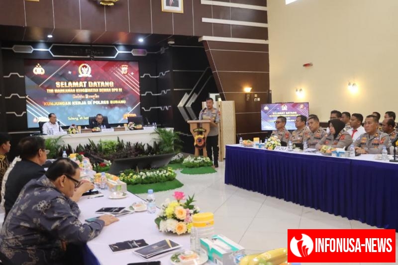 MKD DPR RI Kunjungi Polres Subang, Perkuat Sinergi dan Sosialisasi TNKB DPR
