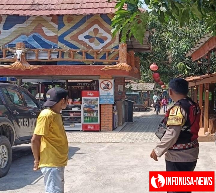 Aipda Abdul Rahman Anggota Polsek Banyusari Kembali Kunjungi Kolam Renang Tirtaraya Gempol Patroli Prekat di Siang Hari