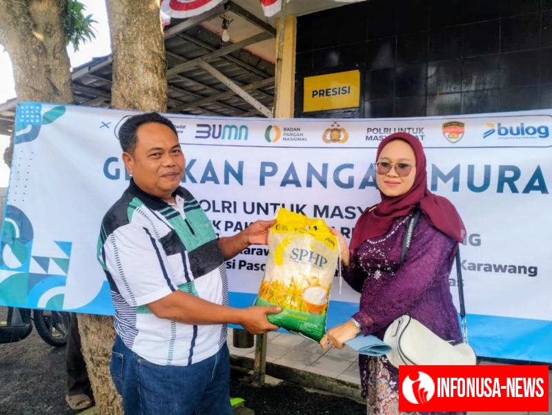 Langkah Nyata Polri Masyarakat Bisa Merasakan Beras Murah (GPM)Polsek Pakisjaya Di Gelar Depan Makopolsek Pakisjaya