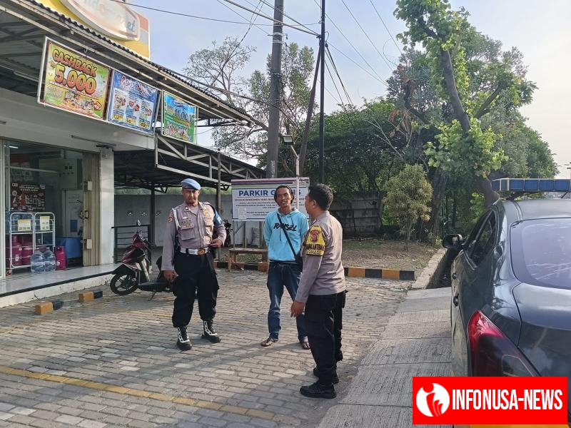 Polsek Kotabaru Gelar Patroli KRYD Sambang Mini Market Himbau Juru Parkir